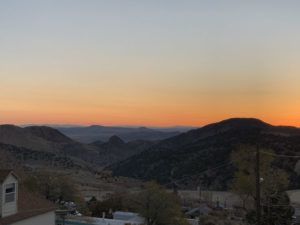 Sunset from the Sugarloaf Mountain Motel in Virginia City, Nevada