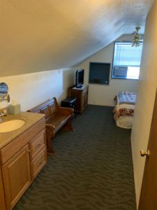 Entrance to the Junior Suite at Sugarloaf Mountain Motel in Virginia City, Nevada